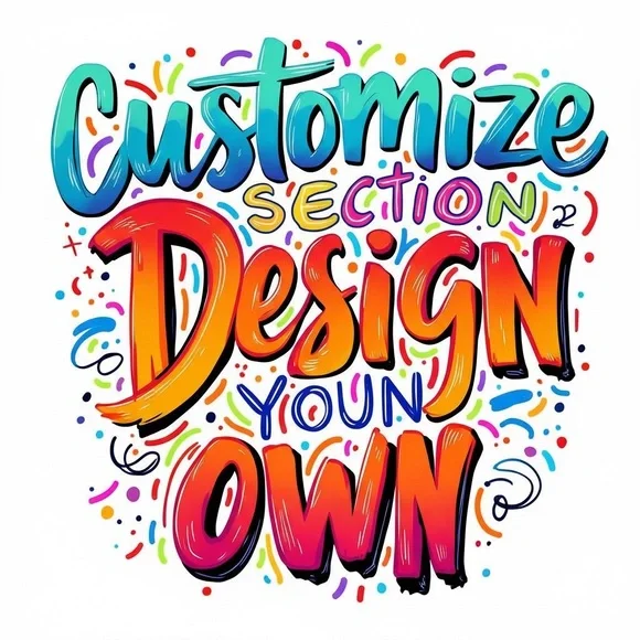 Customize Section Design Your Own - select garment type embroidery or iron on - Picture 1 of 10